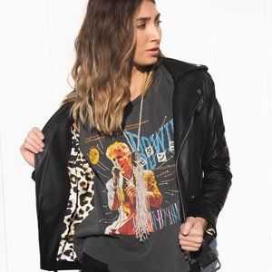 Leopard Biker Jacket